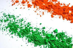 begrepp för indisk oberoende dag och republik dag tricolor på vit bakgrund foto