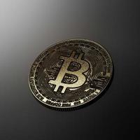 flytande realistisk bitcoin foto