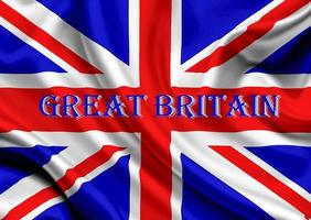 vinka nationell flagga av bra Storbritannien. stänga upp foto