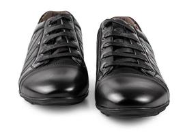 svart herr- skor isolerat på vit bakgrund foto
