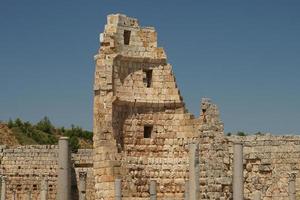 hellenistisk Port i perge gammal stad i antalya, turkiye foto