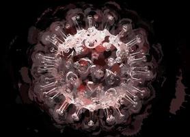 digital illustration digital framställa covid-19 korona virus pandemi lila foto