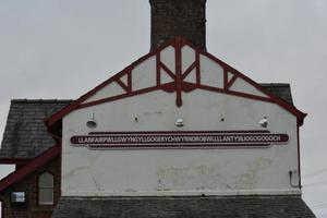 järnväg station llanfairpwllgwyngyll wales Storbritannien foto