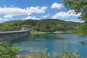 aggertalsperre reservoar, bergisches land, norr Rhen Westfalen, Tyskland foto