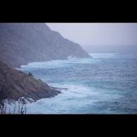 snöig Oceanside newfoundland foto