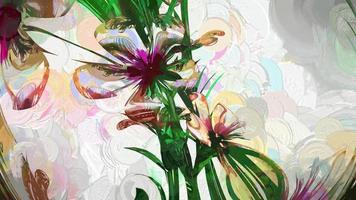 abstrakt blommor botanisk digital illustration foto