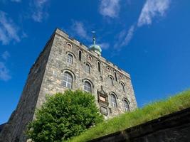 de stad av Bergen och de fjordar av Norge foto