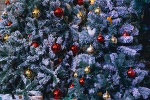 jul träd bakgrund för festival, xmas och Lycklig ny år. Semester gåva utbyta händelse med kopia foto