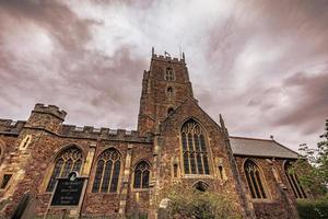 de gammal lantlig stad av dunster, england. foto