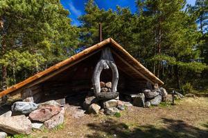 turistiska skog hus i estland foto