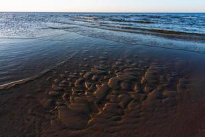 baltic hav sommar landskap på solnedgång foto