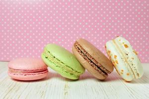 franska macaroons .efterrätt foto