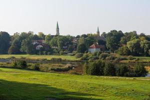 kuldiga stad och ventas vattenfall foto