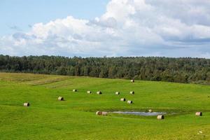 lettiska sommar landskap med moln foto