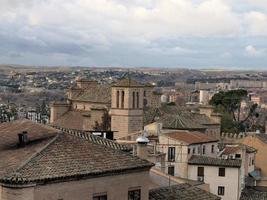 toledo antenn se av de medeltida gammal stad, Spanien foto