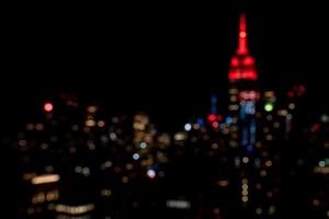 ny york stad fläck på natt foto