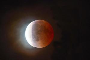 röd måne förmörkelse foto