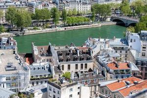 paris tak och byggnad Stadsutsikt foto