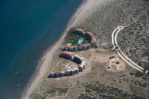 la paz baja kalifornien sur mexico antenn panorama från flygplan foto