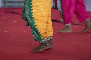 Indien traditionell dansa fot detalj foto