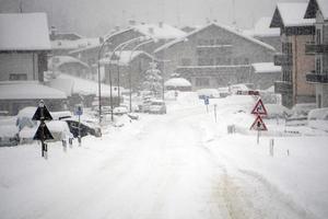 snö storm på italiensk alps foto