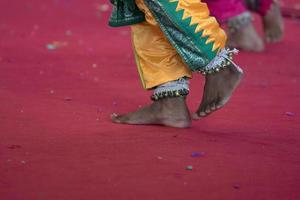 Indien traditionell dansa fot detalj foto