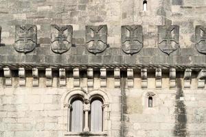 belem slott i lissabon portugal detalj foto