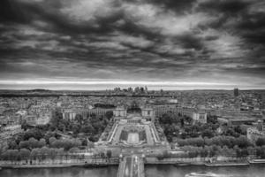 paris natt se från Turné eiffel foto