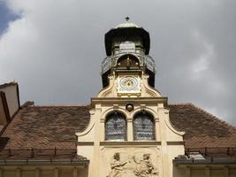 graz österrike historisk klockspel hus foto