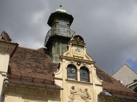 graz österrike historisk klockspel hus foto