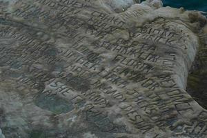 kändis kändisar namn graffiti på helgon Peter pooler malta sten bildning foto