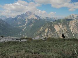 montera piana dolomiter bergen först värld krig banor dike rävhål foto