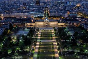 paris natt se från Turné eiffel foto