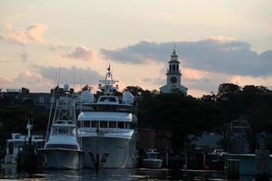 nantucket hamn se på solnedgång foto