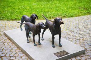 vilnius, litauen - monument till jakt hundar lithuanian herde hund foto