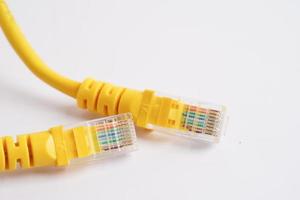 lan kabel- internet förbindelse nätverk, rj45 kontakt Ethernet kabel. foto