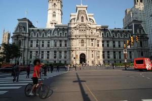 philadelphia, USA - Maj 23 2018 - trafik i de stad foto