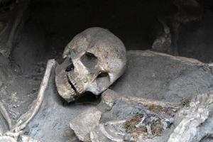 ercolano herculaneum flyktingar skelett på de strand foto