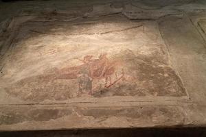 pompei ruiner erotisk målningar i nöje hus foto
