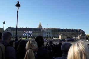 paris, Frankrike - oktober 5 2018 - paris fira charles aznavour begravning foto