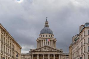 paris pantheon capitol med franska flagga detalj foto