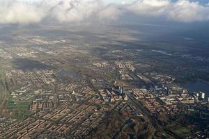 amsterdam hamn kanaler vägar antenn se panorama foto