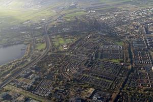 amsterdam hamn kanaler vägar antenn se panorama foto