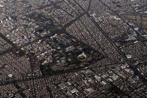 mexico stad område antenn se panorama från flygplan foto