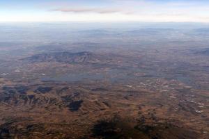 mexico guadalajara fält och vulkaner antenn se panorama landskap foto