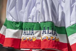 italiensk flagga kock hatt foto