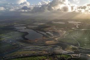 amsterdam hamn kanaler vägar antenn se panorama foto