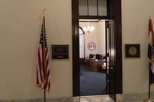Washington dc, USA - april 29 2019 - interiör av russel senat bulding - senator rum foto