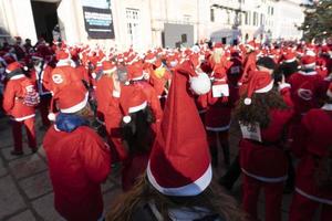 genua, Italien - december 22 2019 - traditionell santa claus promenad foto