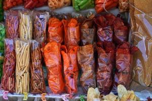 mexikansk pommes frites många färger foto